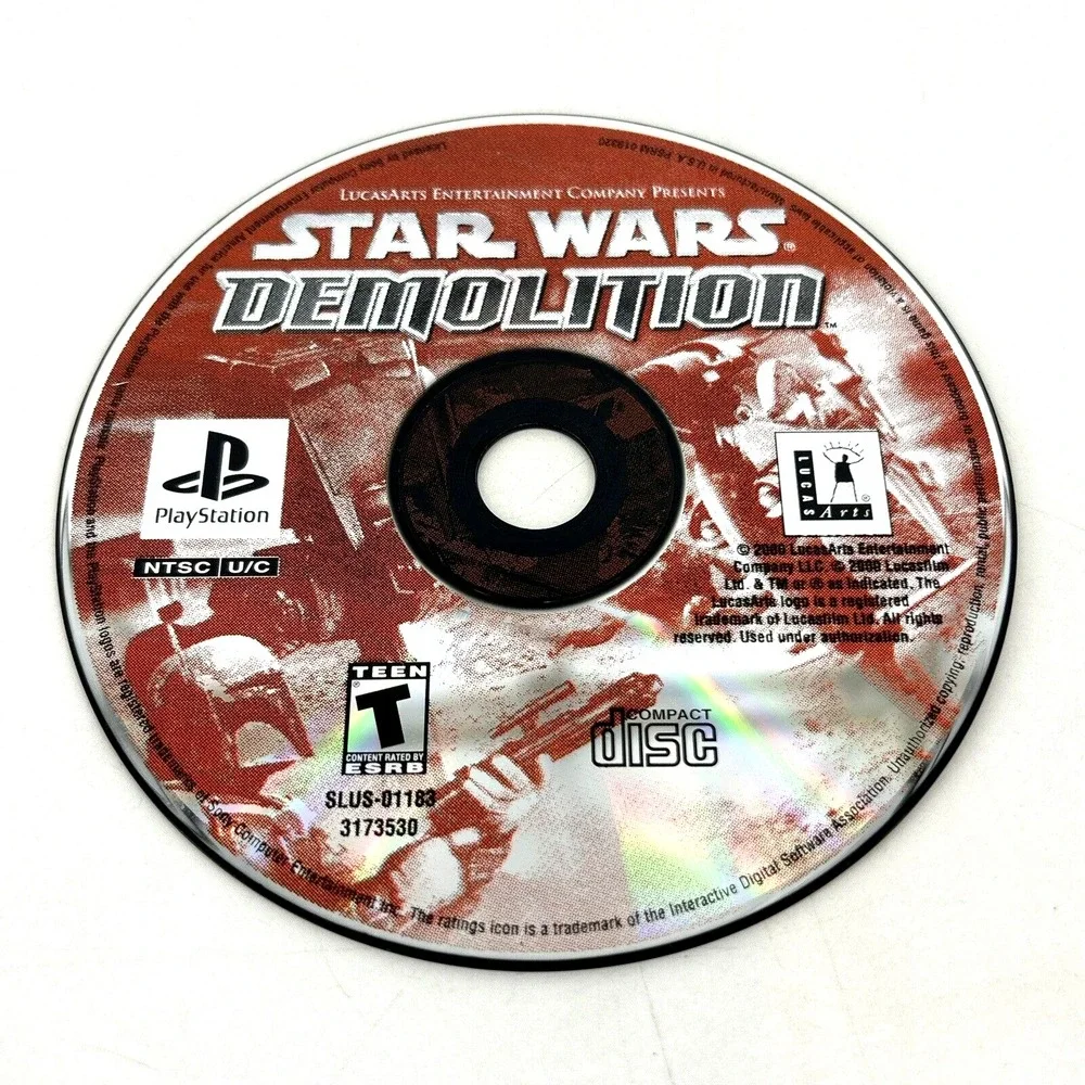 Star Wars PS1 LOT Episode 1 Jedi Power Battles & Demolition (Sony PlayStation 1)